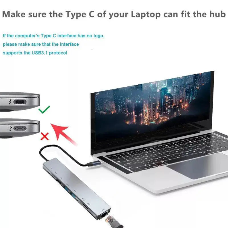 Ultimate USB C Hub Splitter for MacBook Air and iPad Pro
