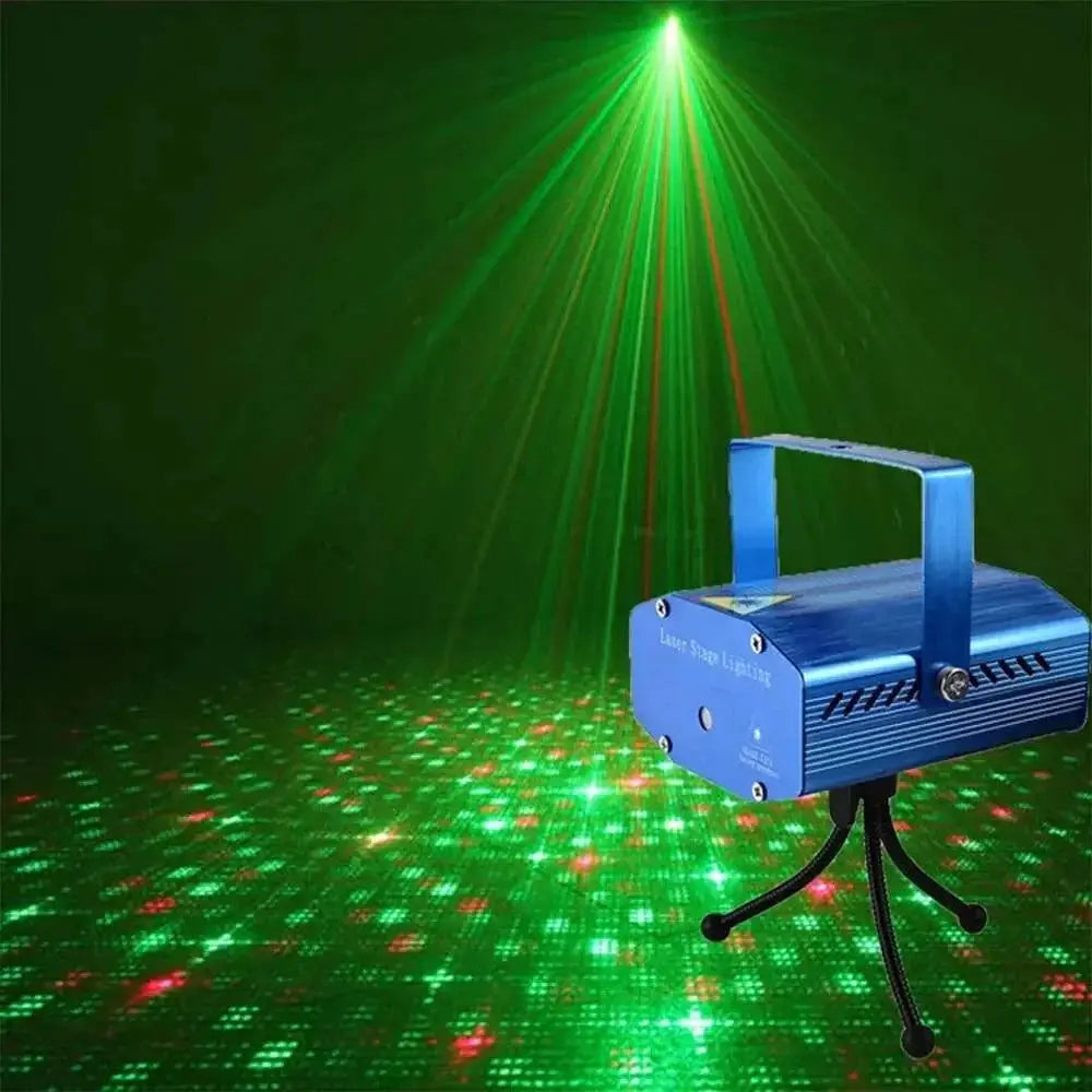 Party Ready Mini LED Laser Light Projector With Remote