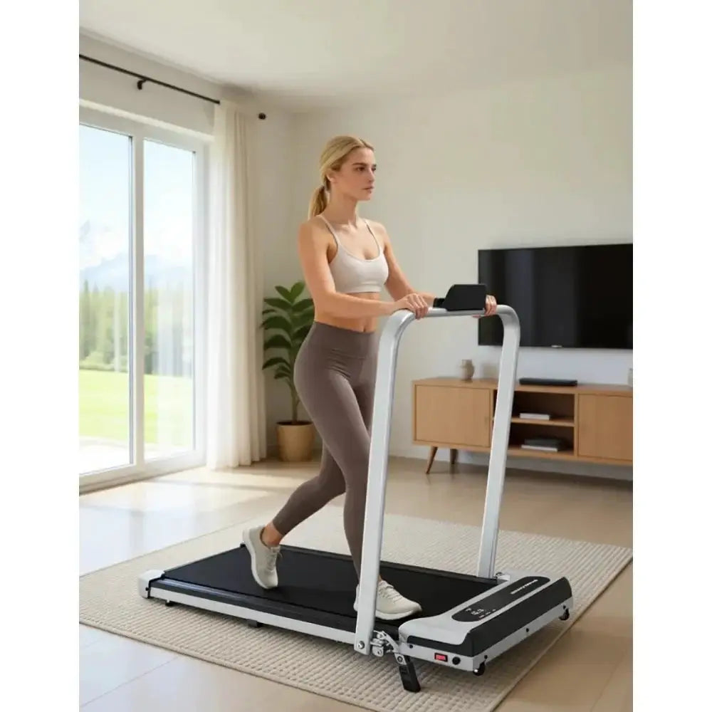 Portable Walking Pad Treadmill, Home Office Exercise Machine, Under Desk with Remote and LED Display
