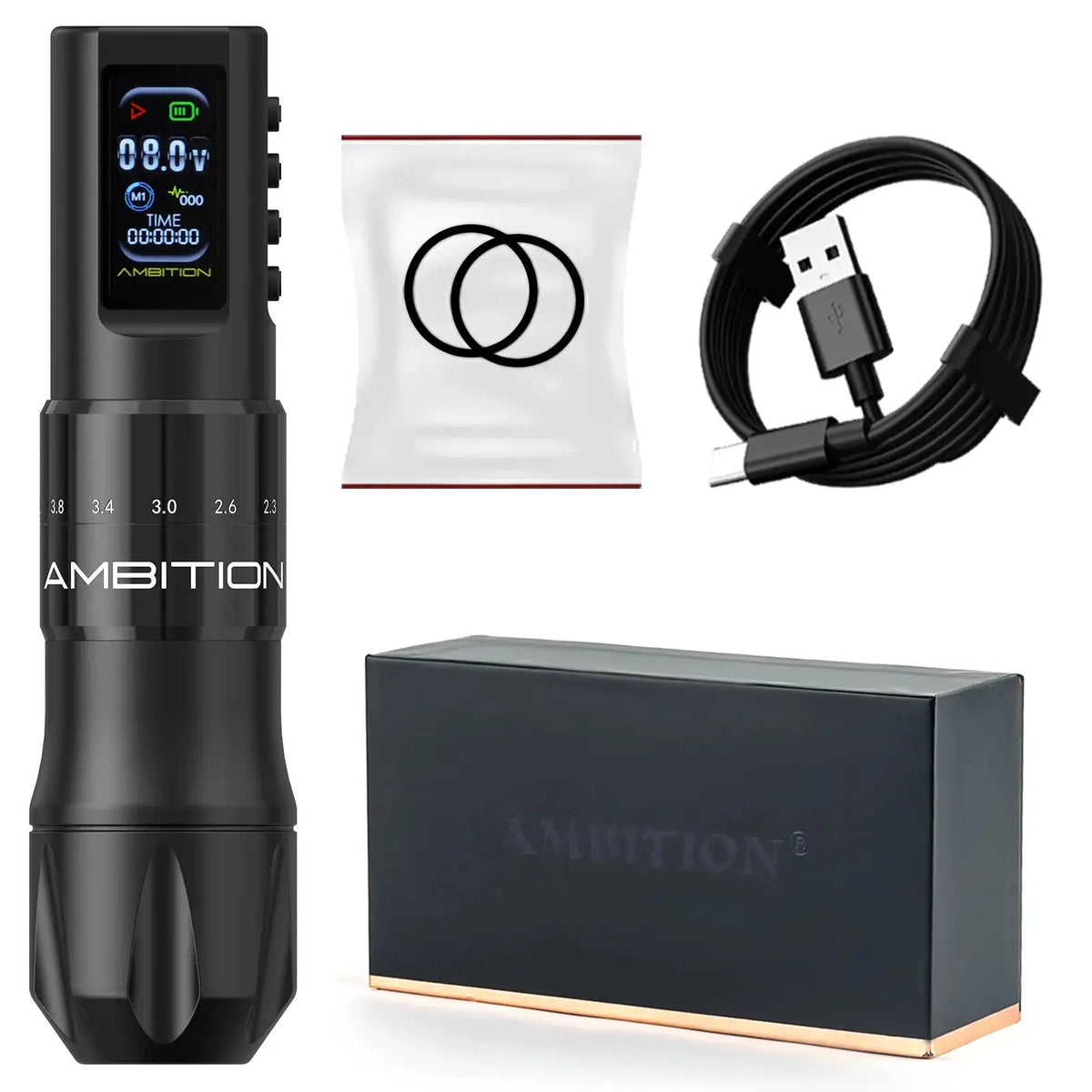 XNET C2/C3 Professional Wireless Tattoo Machine Coreless Motor 2.0-4.2mm Adjustable Stroke Tattoo Pen For Beginner For Tattoo