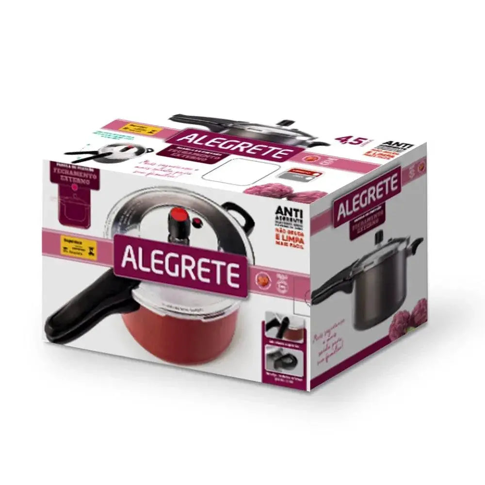 Pressure Cooker 4.5L Nonstick External Lock Feegrete Grey