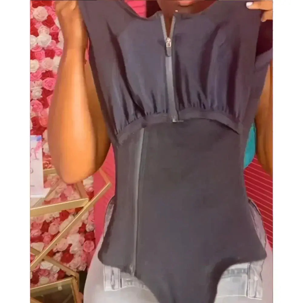 Double Compression Shaping Jumpsuit for Women Tummy Control