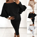Warm Crewneck Pullover Sweater Dress