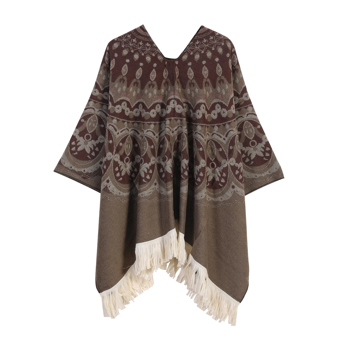 Wool Tassel Knit Winter Scarf