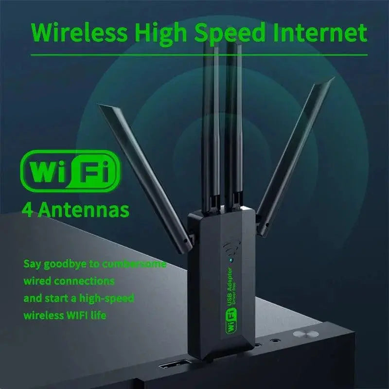 1200Mbps Dual Band USB WiFi Adapter 2 4GHz 5GHz Dongle