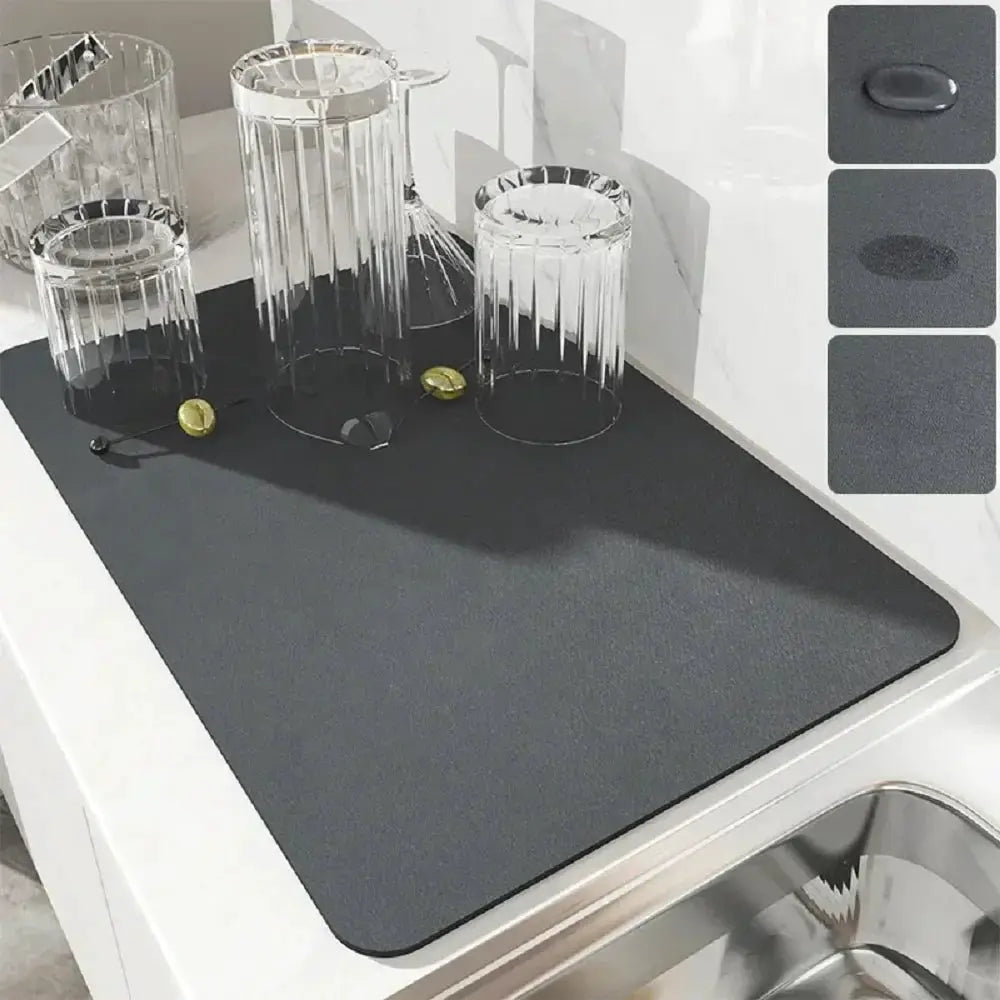 Diatomaceous Earth Coffee Machine Mat Kitchen Drain Placemat