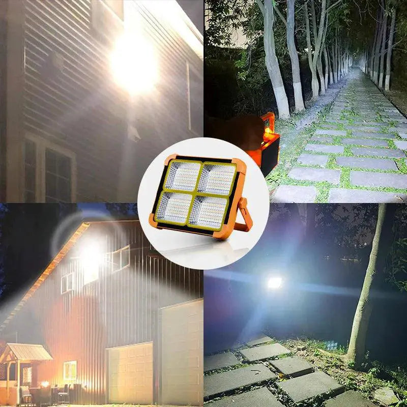 Solar Flood Light Rechargeable LED Reflector For Outdoor Use