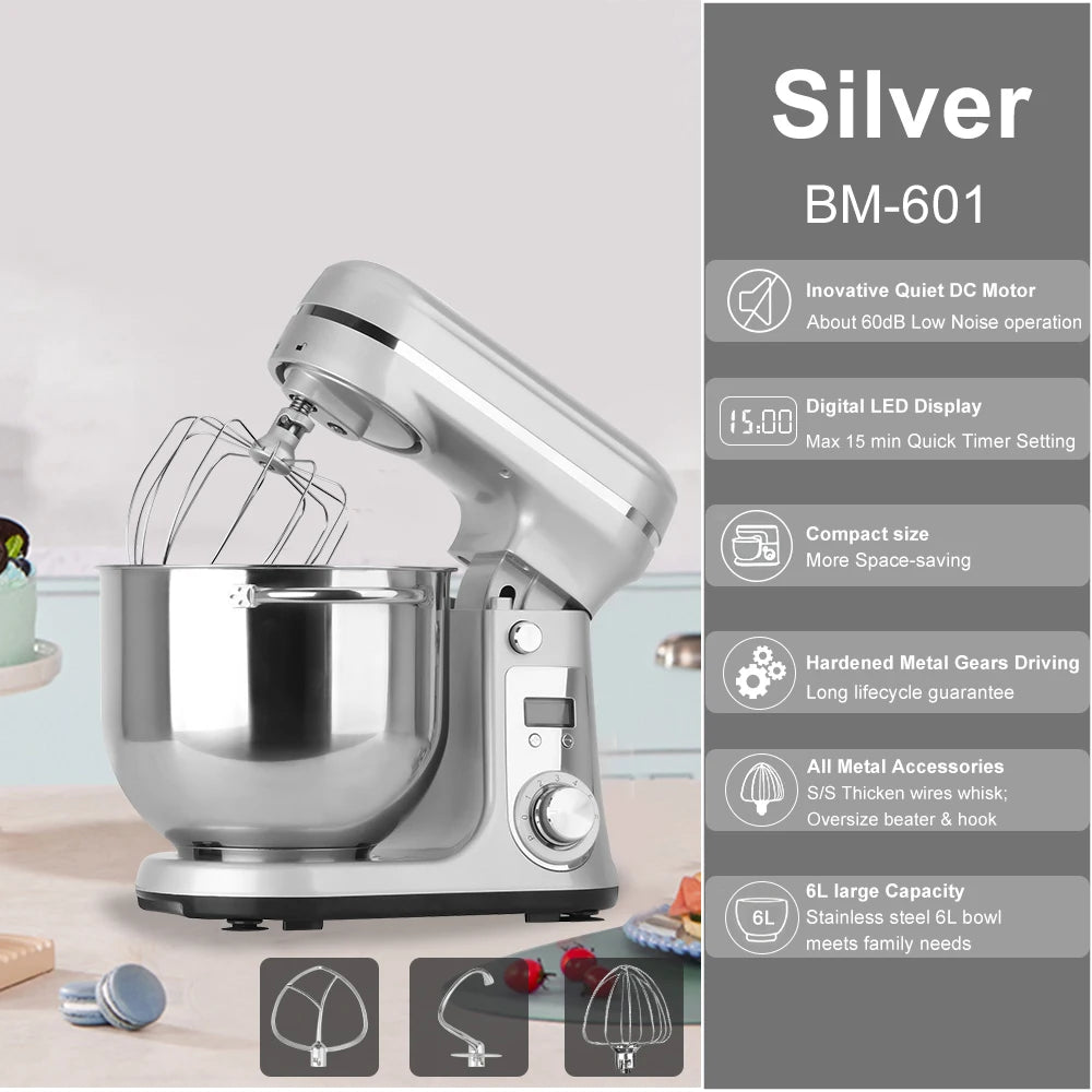 BioloMix Kitchen Food Stand Mixer, Blender, Quiet Motor, Cream — product view 11