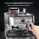 Espresso Coffee Machine, Built-in Coffee Grinder, Grind