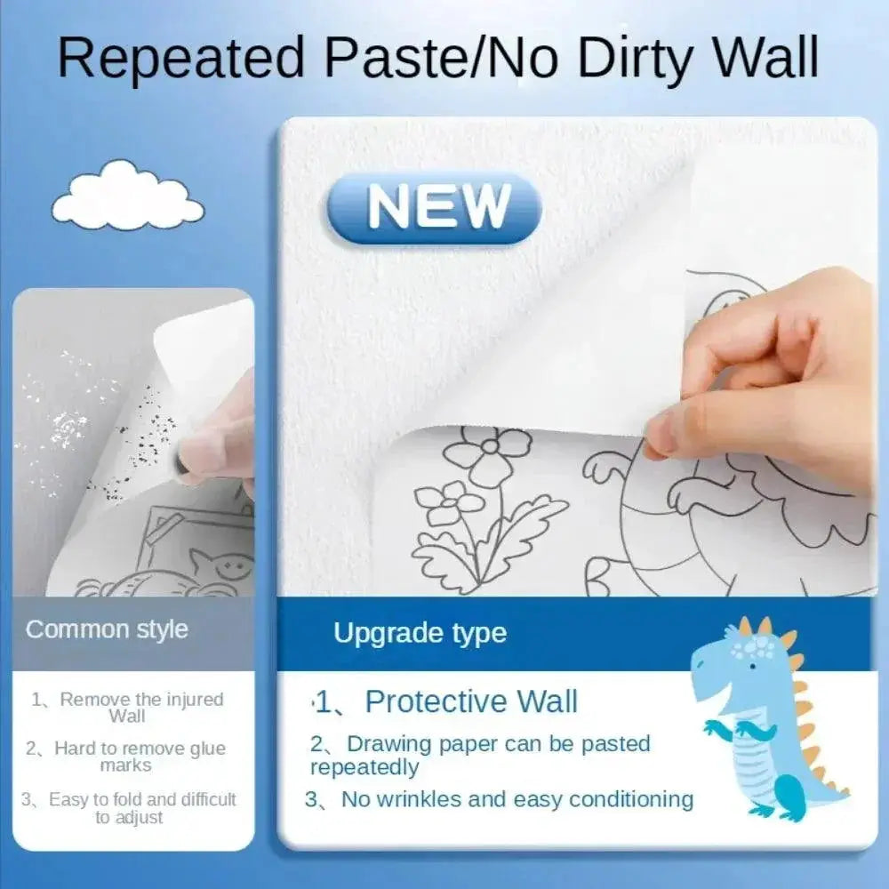 Kids Sticky Drawing Paper Roll For Arts And Crafts Projects