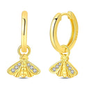 Sterling Silver Hoop Earrings Golden