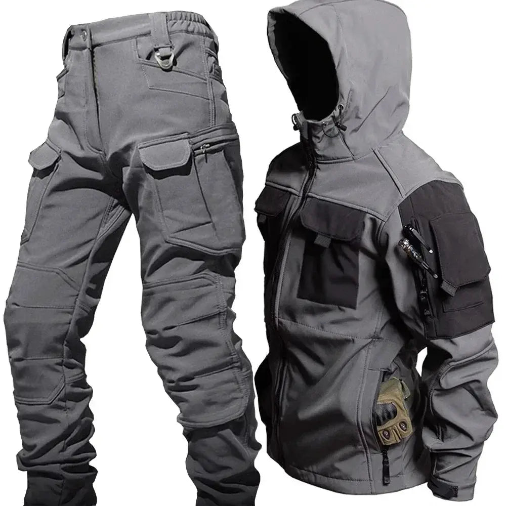 Winter Outdoor Waterproof Men Tactical Jacket Pants Sets