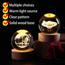 3D Crystal Ball Light Solar System Night Light