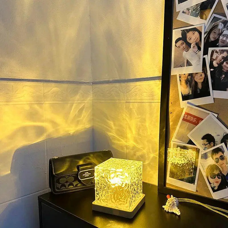 Rotating Water Ripple Projector Night Light Lamp 16 Colors