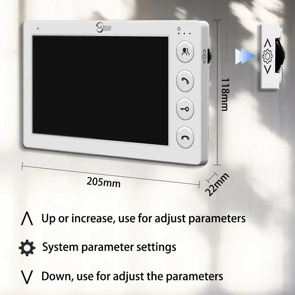 ANJIELO 3 Unit Home Video Intercom for Apartments Residential Intercom Doorbell Video Door Phone System with RFID Card Unlock