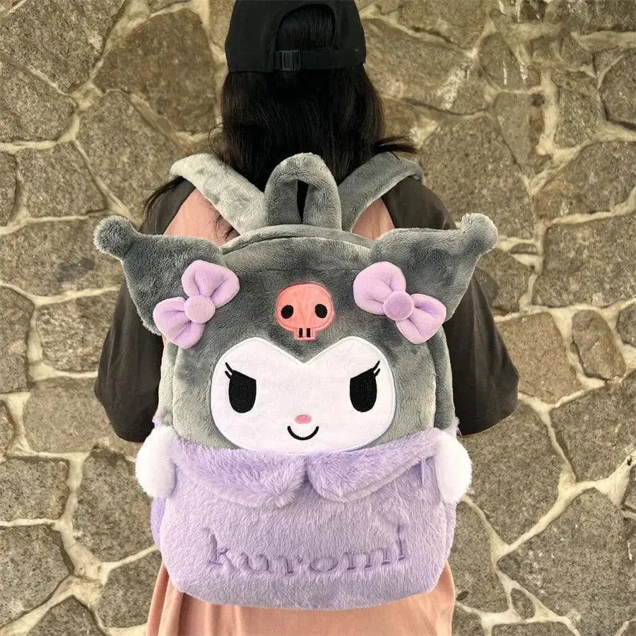 Sanrio Plush Backpack For Kids Cinnamoroll Kuromi My Melody