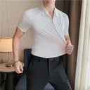 Men's Ultra Stretch Short Sleeve Shirt Business Casual Wear