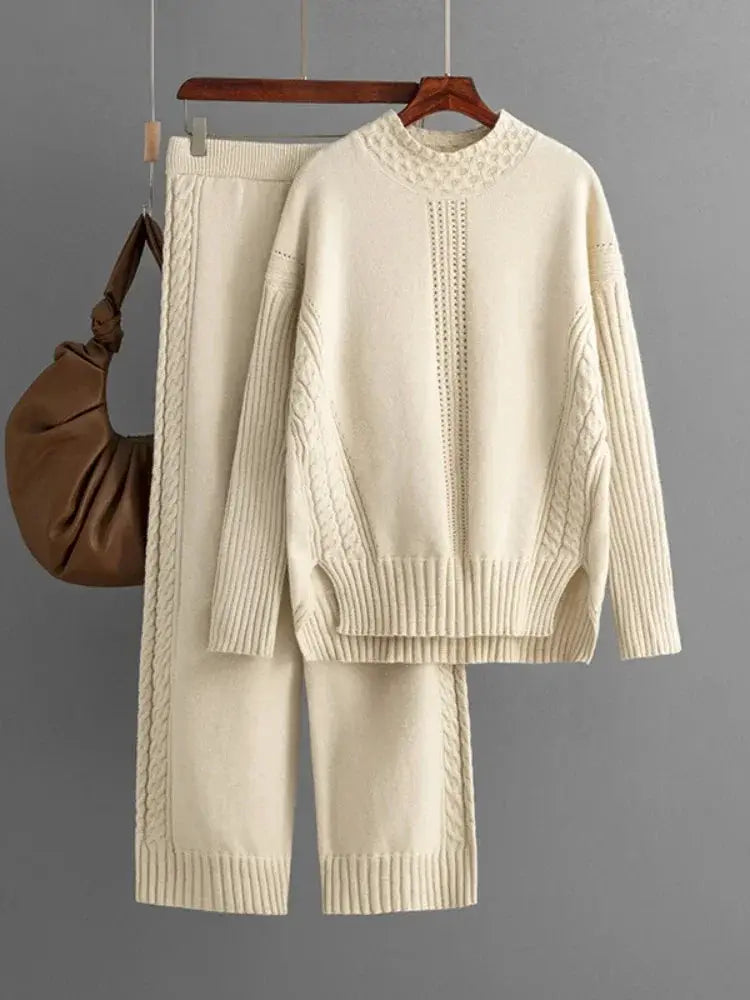 Two Piece Sets Womens Knitwear Set For Autumn Winter N532