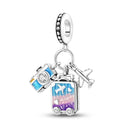 Silver Plated Charm Graduation Campus