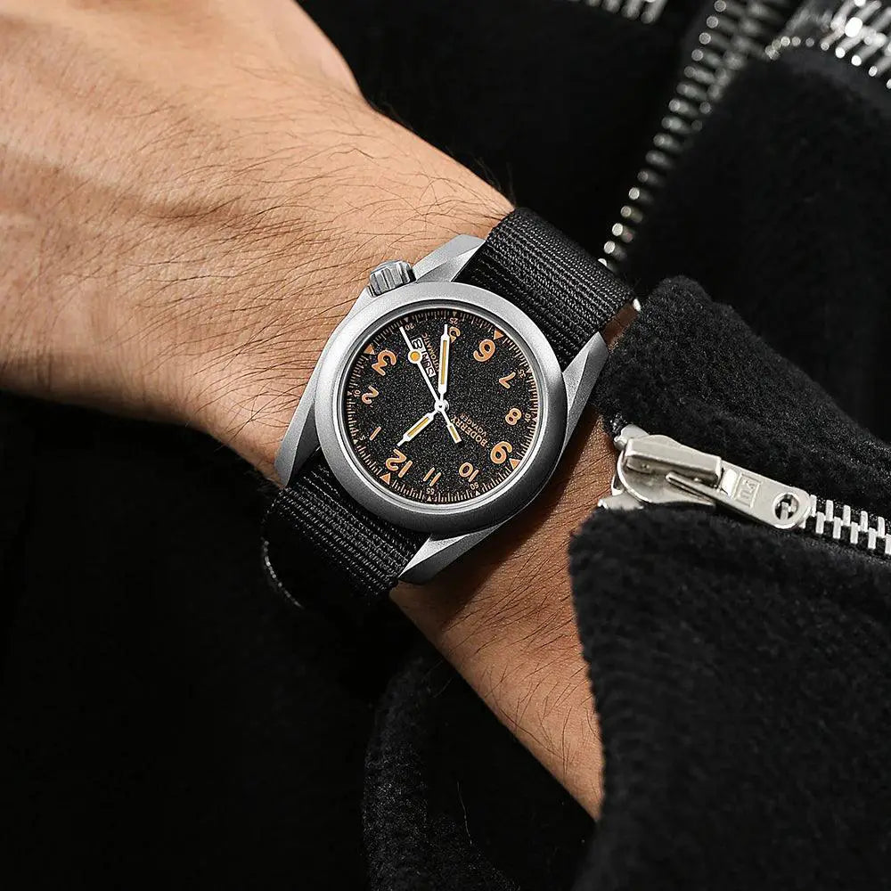 Titanium Dive Watch Sapphire Crystal Nautical Engraved