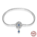 Sterling Silver Snake Chain Heart-shaped