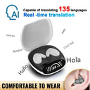 Bluetooth 5.3 AI Translation Earphones 135 Languages Noise Cancel HiFi Earbuds