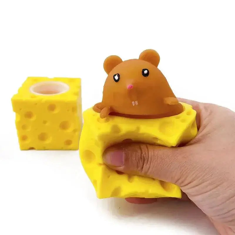 Pet Cheese Mouse Stress Ball Fidget Toy For Relief