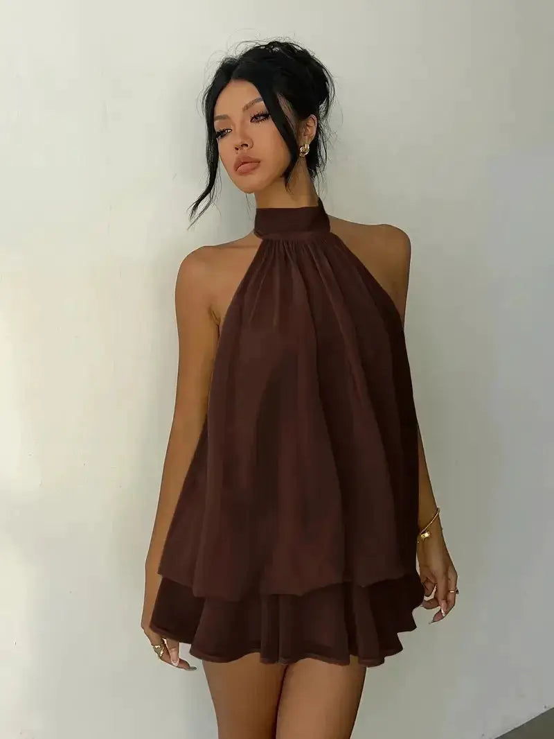Womens Backless Halter Dress for Parties — product view 18