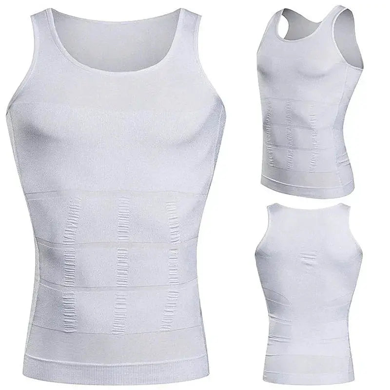 Soxnos Men Slimming Body Shaper Waist Trainer Vest Shapewear
