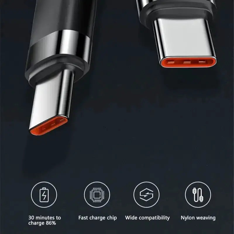 120W Fast Charge Cable PD Quick Charging High Quality USB C TO USB Type C Cable For iPhone Xiaomi 17 Plus Pro Max Samsung S24