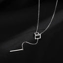 Fashion Light Luxury European and American Square Necklace