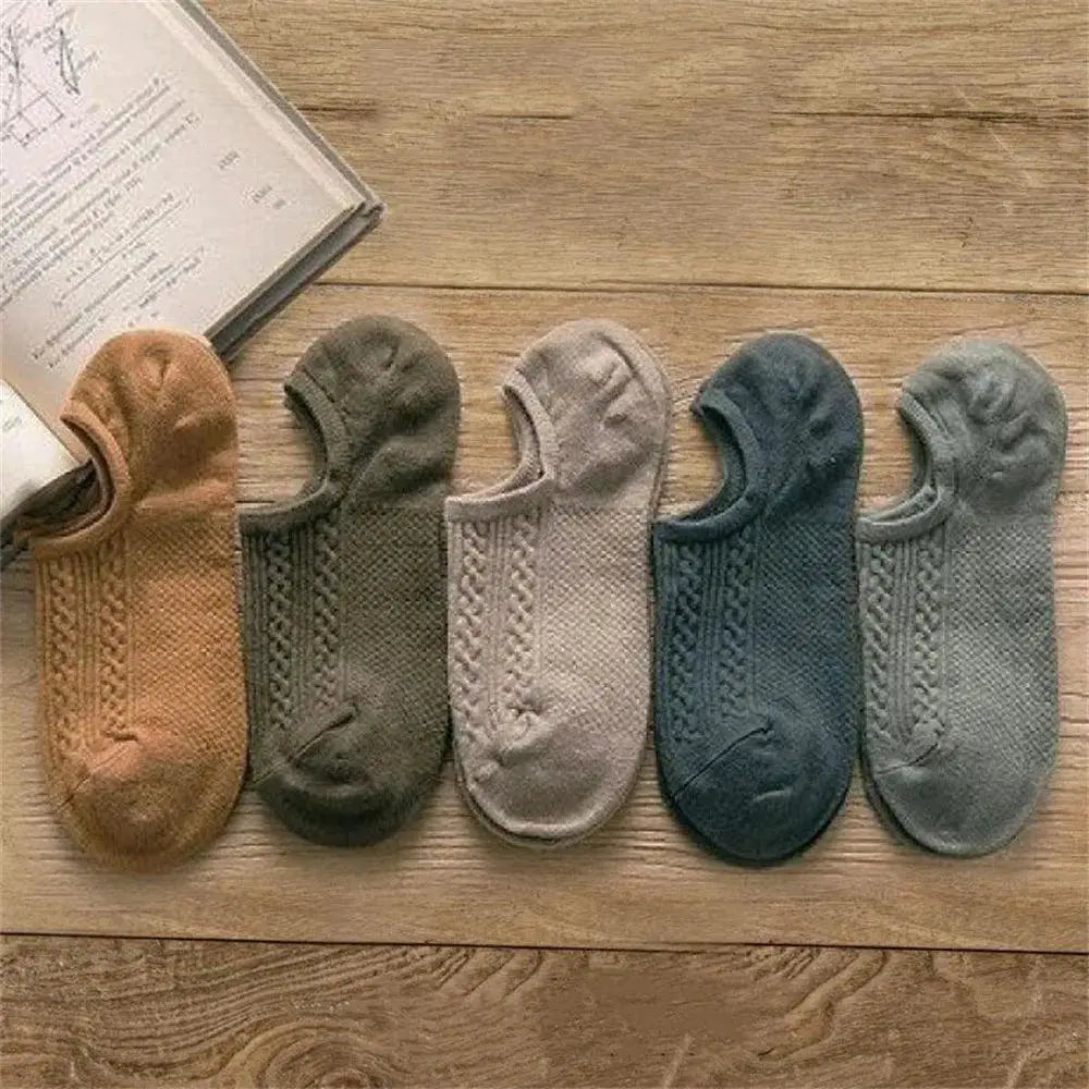 Mens Summer Ready Cotton Invisible Boat Socks 10 Pairs