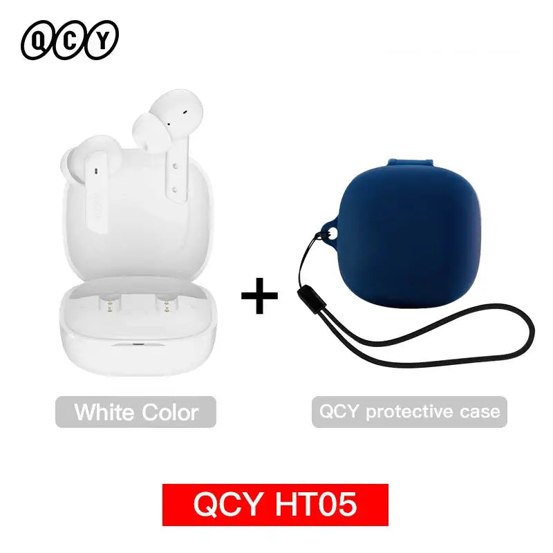 QCY HT05 MeloBuds ANC Wireless Bluetooth 5.2 Earphones 40dB Active Noise Cancellation Headset In-Ear Mics Handfree Phone Earbuds