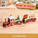 Charming Wooden And Plastic Christmas Train Ornament