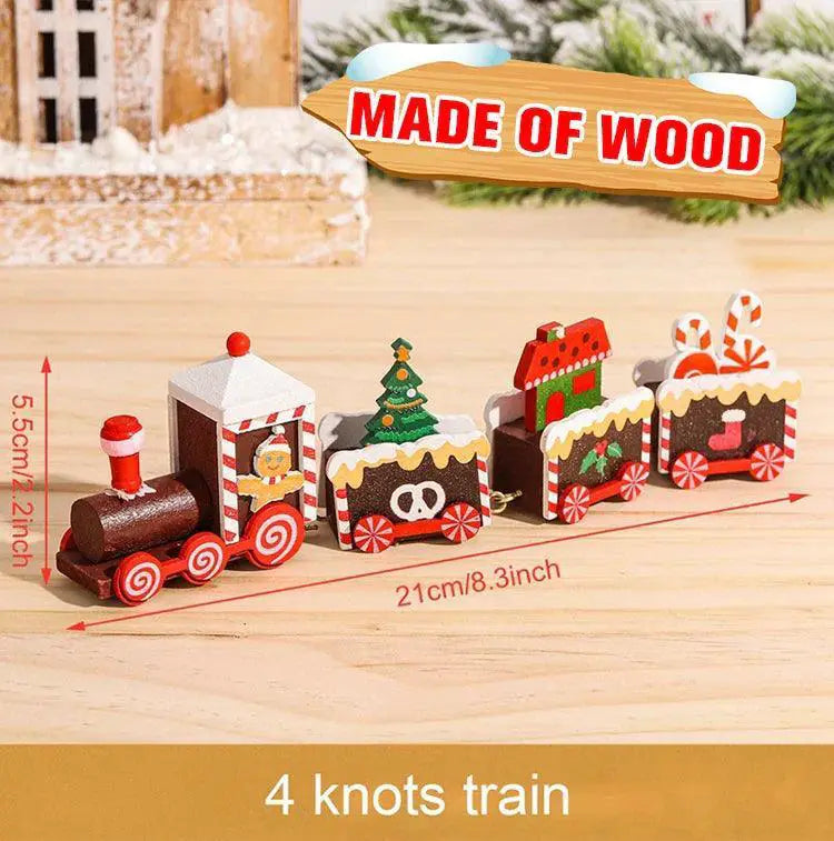 Nostalgic Charm Christmas Train Ornament — wooden train 10