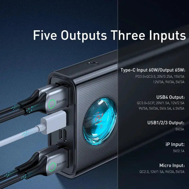 Ultra Fast 30000mAh Power Bank Portable Charger Plus