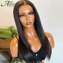 Glueless Long Straight Brazilian Lace Front Wig Pre-Plucked