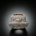 Men Silver Hip Hop Ring With Moissanite