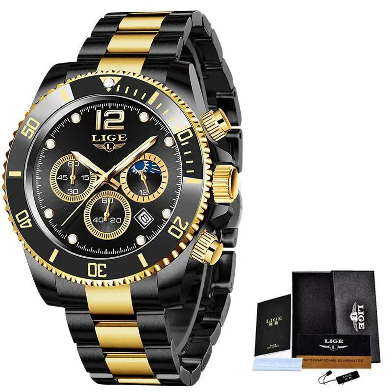 Moon Phase Chronograph Sport Watch Waterproof Performance
