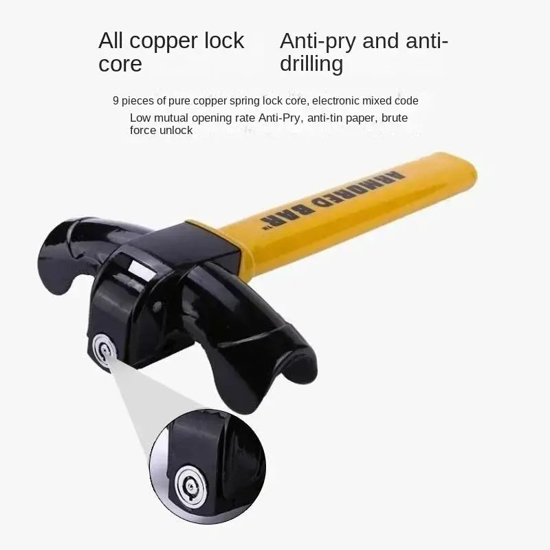 Car Steering Wheel Lock T Type Self Defense Safety Lock - OurLum.com