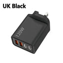 120W USB Charger - 4 Port Fast Wall Adapter