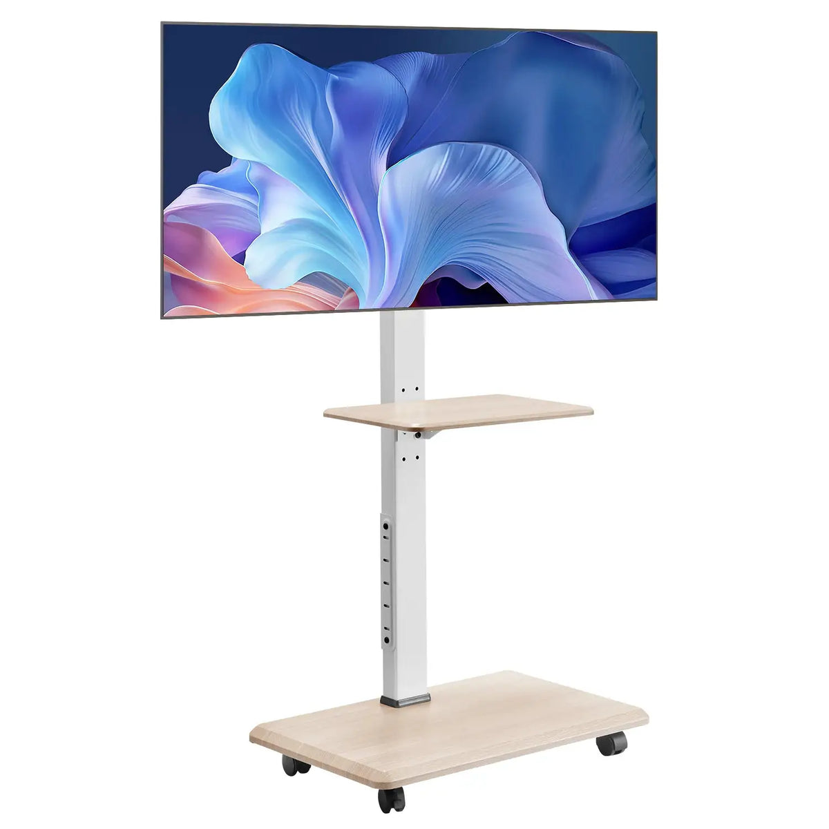 Mobile Adjustable TV Cart Wheels — product view 1