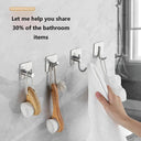 Stainless Steel Wall Hook Organizer For Towels And Keys