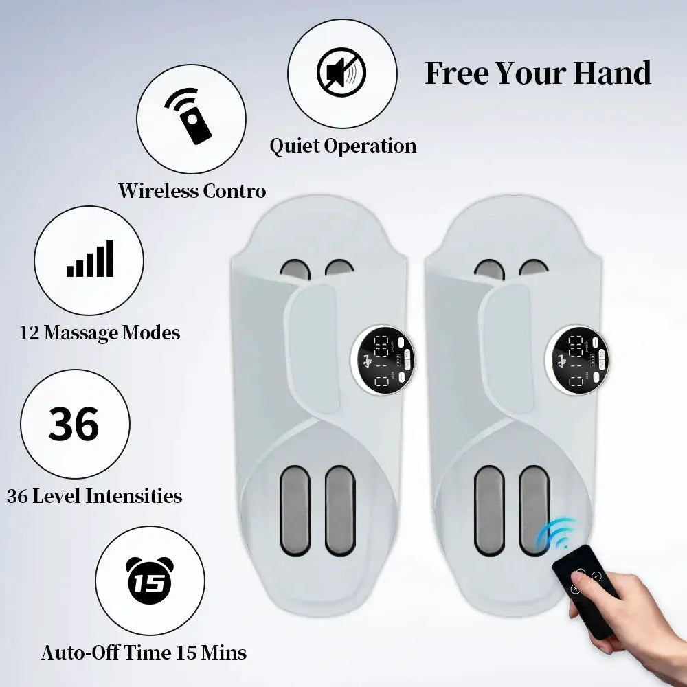 Smart Foot Massager EMS TENS Pulse Device for Athlete Recovery Daily Stress Relief Care Machine Home Spa Use Lightweight