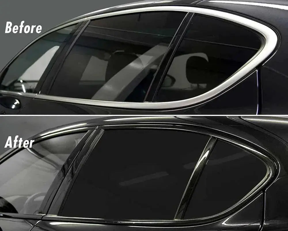 Black Glossy Vinyl Wrap Tape For Car Trim Protection