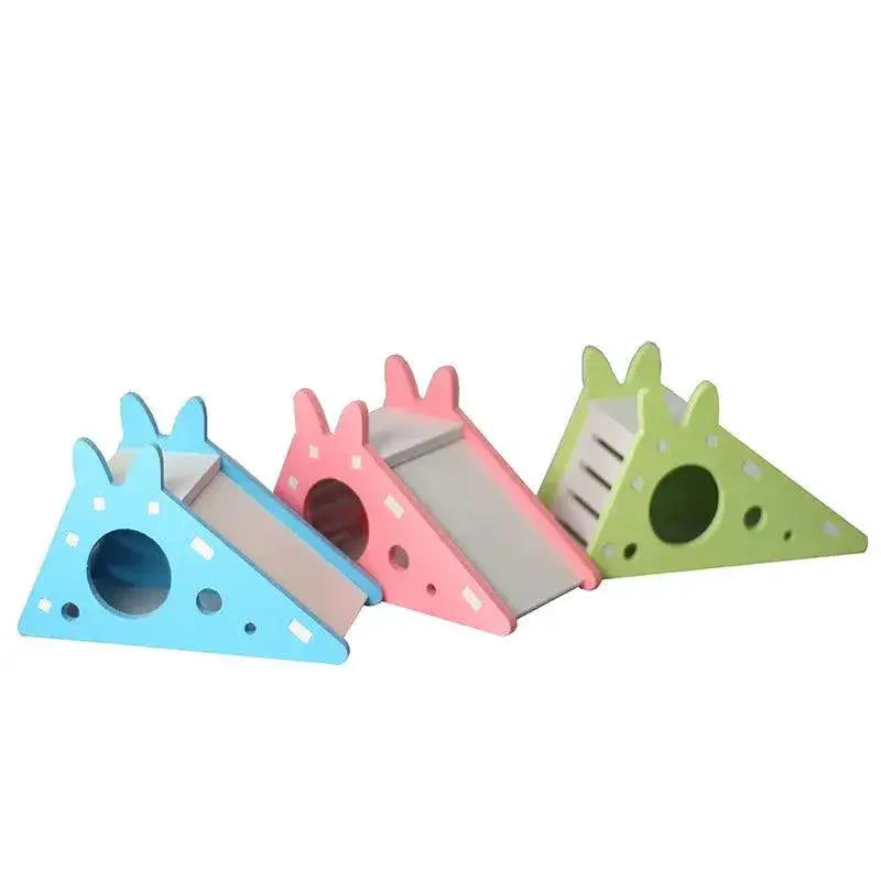 Small Pet House With Slide For Birds Hamsters Guinea Pigs