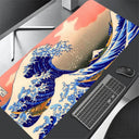 Japanese Wave Gaming Mousepad: Stylish Art Desk Mat