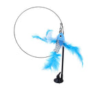 Interactive Feather Cat Wand Toy with Suction Cup Base