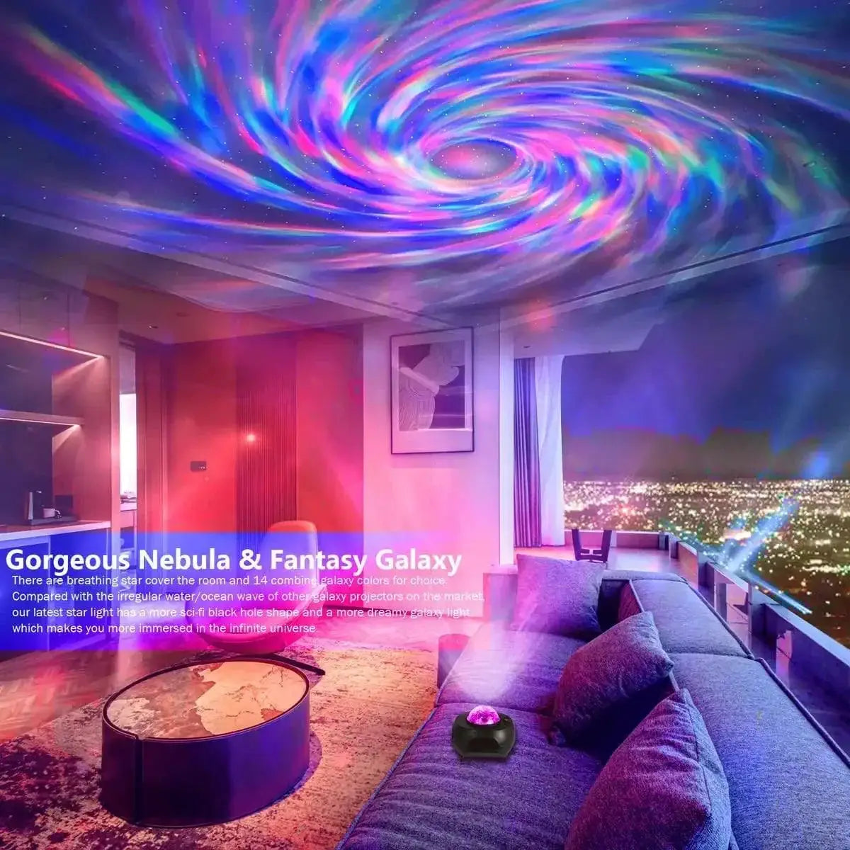 Galaxy Star Projector Lamp for Bedroom and Gaming Room