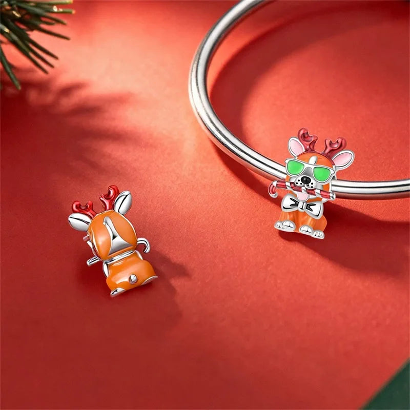 Sterling Silver Christmas Charm Santa